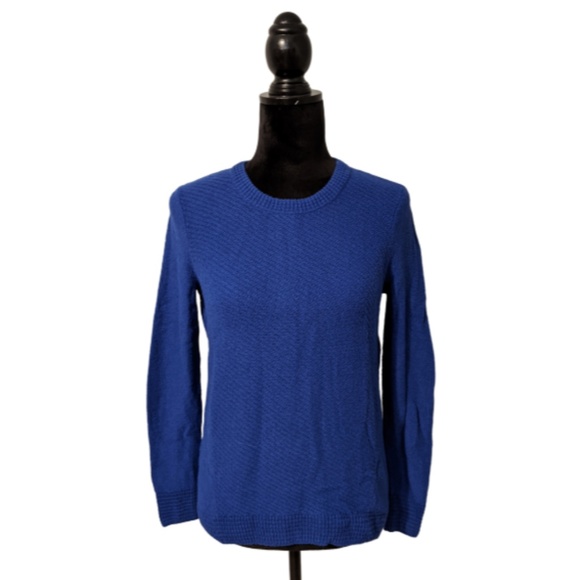 Madewell Sweaters - Madewell Blue Knit Zip Back Sweater